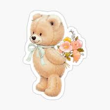 Teddy bear and flowers gift. Teddy Bear Flowers Gifts Merchandise Redbubble
