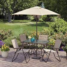 Maybe you would like to learn more about one of these? Mainstays Glenmeadow 6 Piece Folding Patio Dining Set With Umbrella Dune Seats 4 97 Patio Patio Dining Set Mainstays Patio Furniture
