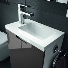 Allibert Badmobel Gaste Wc Set Vormontiert Weiss Anthrazit Grau Glanz Waschtisch 40 Cm Mini Waschbecken Gaste Wc Kleines Waschbecken Mini Waschbecken