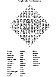 If you have an idea for a printable bible word search puzzle, feel free to send me the list of terms and i'll make a puzzle for you for free. Printable Bible Puzzles