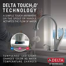 Whether you have two full hands or 10 messy fingers, delta touch2o technology helps keep your faucet clean, even when your hands aren?t. Delta Faucet Addison Single Handle Touch Kitchen Sink Faucet With Pull Down Sprayer Touch2o And Shieldspray Technology Magnetic Docking Spray Head Arctic Stainless 9192t Ar Dst Pricepulse