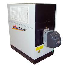 The indoor air handling unit and the outdoor compressor/condenser. Wall Mounted Hot Air Generator Gs 060 Met Mann Diesel Fuel Gas Industrial