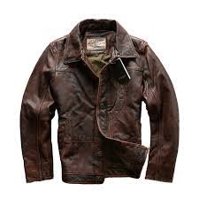 Vintage Genuine Leather Biker Jacket Leather Jacket Leather Jacket Men Mens Jackets