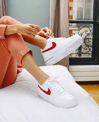 Nike Air Force 1 Low White Gym Red Customized In 2020 Nike Air Force Outfit Nike Shoes Air Force Nike Air Shoes