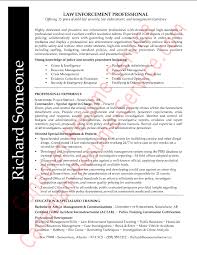Cv examples (over 300 professionally written samples) Law Enforcement Professional Resume Sample Or Example