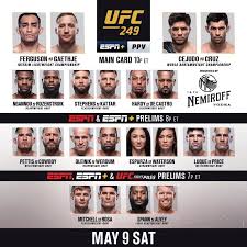 Ufc 259 could be the best card of 2021, here's everything you need to know. Watch Ufc 249 Online Ferguson Vs Gaethje How To Watch Or Stream Online Theclag