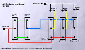 The schematic is nice and simple to visualise the principal of how this works but is little help when it coms to actually wiring this up in real. Master Switch 2 Way Connection
