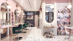 A boutique that gives you the ultimate luxurious experience. Beauty Saloon Gozeel Doha Qatar On Behance Salon Interior Design Beauty Saloon Beauty Salon Decor