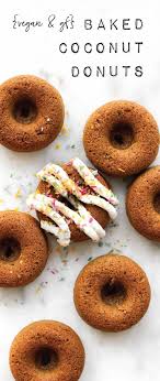 Vegan Baked Coconut Donuts Gluten Free Oil Free Recipe Vegan Doughnuts Vegan Donuts Vegan Dessert Recipes