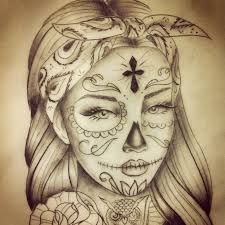 La Santa Muerte Tattoo Designs Elegant Vanessa M Califasmade13 On Pinterest Skull Girl Tattoo Tattoo Design Drawings Sleeve Tattoos