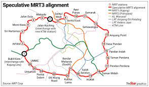 The mrt 3, mrt line 3 or mrt circle line is a proposed thirteenth rail transit line, the fourth subway line and the fifth fully automated and driverless rail system in klang valley area. Mrt3 Tender To Go Out In August The Star