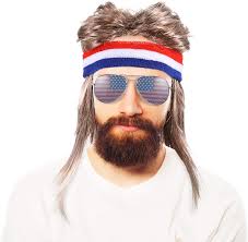 Classic vintage retro 80's owl sunglasses for mens or women colored frame. Buy Men S Retro 80s Mullet Wig Punk Rocker Disco Mullet Wig Usa Headband Wristband American Flag Sunglasses Chic Style Online In Turkey B08ryzgqkt