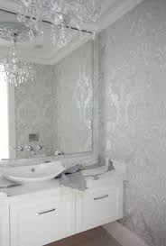 Mathers Avenue The Cross Bathroom Wall Decor Powder Room Wallpaper Silver Bathroom