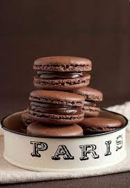 French Chocolate Macarons With Chocolate Ganache Recipe Recipe Chocolate Ganache Recipe Macaron Recipe Desserts