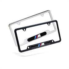 Tons of colors and options to choose from, you can put your custom message on the top, bottom or side of our custom license plate frames. Shopbmwusa Com Bmw M Logo License Plate Frames