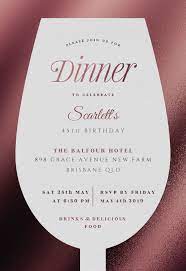 Holiday party invitation (for business event) this accessible festive invitation template is perfect for a company holiday party. Wine Glass Dinner Party Invitation Template Free Greetings Island Dinner Invitation Template Party Invite Template Wine Invitations