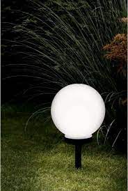 eglo solar led kugelleuchte dm 300 weiss m erdspiess solarleuchten aussenleuchten solarleuchten led solarleuchte kugel