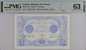 The original unit was introduced in 1360 and its name was currency of france franc. Pmg On Twitter Note Of The Day Today S Throwbackthursday Banknote Is A French One That Was Issued During World War I It S One Of The Higher Graded For This Pick Number Papermoney