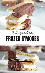 3 Ingredient No Bake Frozen S Mores Bars Sinful Nutrition Recipe Smore Recipes Frozen Smores Dessert Recipes