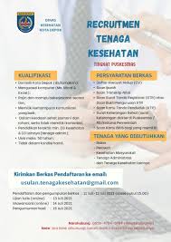 Informasi yang anda cari adalah tata cara melamar kerja di puskesmas. Rekrutmen Tenaga Kesehatan Tingkat Puskesmas