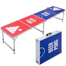 Costway 8ft Portable Folding Beer Pong Table Party Gaming Picnic Camping Indoor Outdoor Style 1 Camping Table Beer Pong Tables Outdoor Picnics