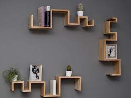 Wooden Wall Hanging Shelf Geometric Shelf Floating Shelves Etsy Geometric Shelves Wall Hanging Shelves Wooden Wall Hangings