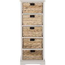 Shop for storage drawer tower online at target. Safavieh Vedette Country Nautical 5 Wicker Basket Storage Tower Walmart Com Walmart Com