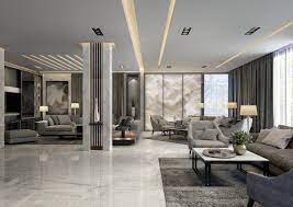 Unique customized furniture in combination with trendy decor items. Living Room Design Dubai Uae On Behance