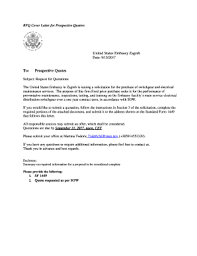 Fillable Online Rfq Cover Letter Us Embassy In Serbia Usembassy Gov Fax Email Print Pdffiller