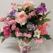 Maybe you would like to learn more about one of these? Pinky Silk Flowers In A Tea Cup Flower Delivery The Villages Fl Plantation Flower Designs Gifts