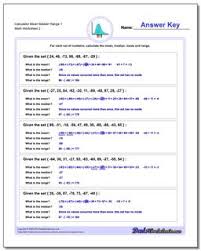 Harder problems for determining the mean, median, mode and range from a larger set of numbers. Mean Median Mode And Range Worksheets Calculator Mixed Sign Mean Median Mode Range