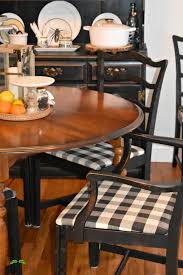 I made a video of the whole process….painting, distressing, waxing, and covering the chair seats. Buffalo Check A Timeless Pattern Olive Jude