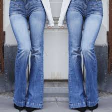 Add your bridesmaids' info into your showroom. New Fashion Women Girls Ladies Flare Bell Bottom Denim Pants High Waist Slimmer Bootcut Jeans Trousers Solid Simple Daily Wear Buy New Fashion Women Girls Ladies Flare Bell Bottom Denim Pants