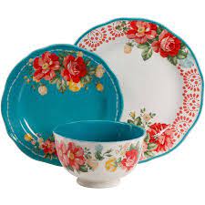 See more ideas about pioneer woman, pioneer woman kitchen, pioneer woman dishes. The Pioneer Woman Vintage Floral 12 Piece Dinnerware Set Teal Walmart Com In 2021 Pioneer Woman Kitchen Dinnerware Set Pioneer Woman Dinnerware