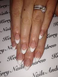 Almond Pink Whites French Acrylic Nails Nails Creative Nails