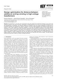 Scopri ricette, idee per la casa, consigli di stile e altre idee da provare. Pdf Design Optimization For Distance Between Additional And Tap Winding In High Voltage Transformers