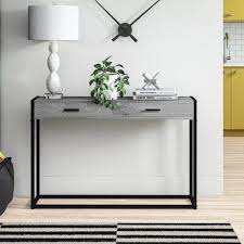 zipcode design trinidad 48 console table console table styling hallway table decor black console table