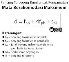 Jarak fokus lensa cembung selalu positif karena tempat berpotongan atau tujuan sinar bias selalu terletak di bagian belakang lensa cembung rumus mencari jarak bayangan pada lensa cembung Rumus Panjang Teropong Bumi Dan Perbesarannya Idschool