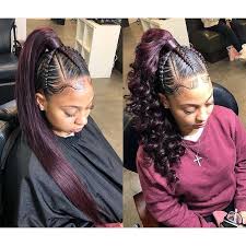 Feed In Braid Invisible Ponytail Braided Hairstyles Hair Styles Weave Hairstyles Braided
