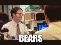 It's a reference to this scene from the office where jim copies dwight's mannerisms. Bears Beets Battlestar Galactica Gifs Get The Best Gif On Gifer
