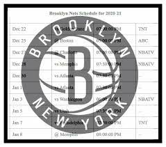 Now, this season's version is a far different one from before. Printable Brooklyn Nets 2020 21 Schedule And Tv Schedule Interbasket