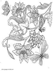 There are also some coloring pages with butterflies and flowers together. 30 Butterfly Coloring Pages For Adults New