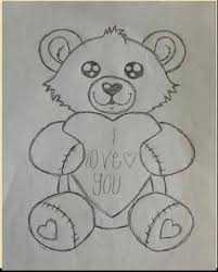 Teddyyyyyyyy Teddy Bear Drawing Teddy Bear Sketch Teddy Bear Drawing Easy