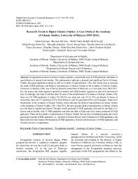 It is the oldest and highest ranking malaysian institution of higher education. Pdf Research Trend In Higher Islamic Studies A Case Study At The Academy Of Islamic Studies University Of Malaya 1993 2011 M M Noor Academia Edu