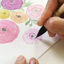 Painting Ranunculus Can Be Intriguing Yet Captivating I Always Try To Make Everything Simple When It Comes To W Watercolor Paintings Flower Drawing Watercolor
