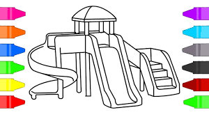 Useful as coloring book for kids. Playground Slide Coloring Pages For Kids Kids Coloring Book For Children Youtube