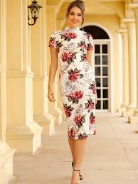 May 18, 2021 · the floral print trend is if there are accessories supplied from the same cloth. White Floral Pattern Mandarin Collar Short Sleeve Fashion Midi Dress Midi Dresses Dresses