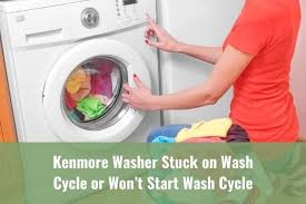 Pressing the start/pause button will pause the cycle and the door will unlock. Kenmore Washer Stuck On Wash Cycle Or Won T Start Wash Cycle Ready To Diy