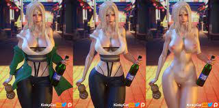 1girls 3d big breasts blonde hair breasts drunk female female  only kinkykatt3d naruto naruto (series) pinup solo tsunade 