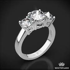 Get the yes with a james allen® ring! 18k White Gold 3 Stone Engagement Ring 0 50ctw Aca Side Stones Included Whiteflash 286